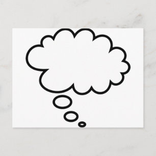 Carte Postale Thought Bubble - ajoutez votre propre texte !