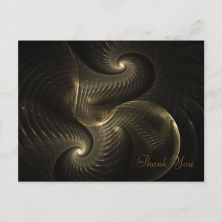 Carte Postale Thread d'or Spiral Fractal Art