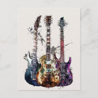 Carte Postale Three Guitars
