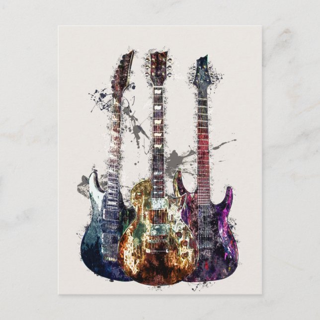 Carte Postale Three Guitars (Devant)