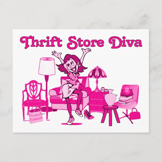 Carte Postale Thrift Store Diva (Devant)