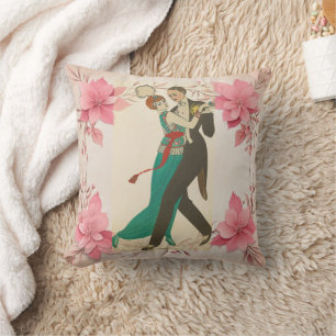 Carte Postale Throw Pillow