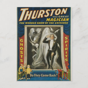 Carte Postale Thurston Le Grand Magicien Publicité Vintage