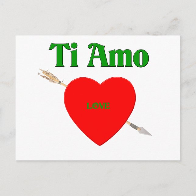 Carte Postale Ti Amo (Je Vous Aime) (Devant)