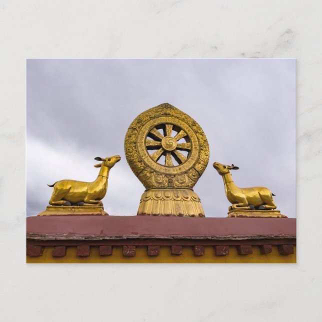 Carte Postale Tibet, Lhassa - Roue du Dharma dans le temple de J (Devant)