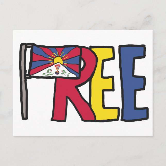 Carte Postale Tibet libre (Devant)