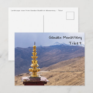 Carte Postale Tibet - Monastère bouddhiste de Ganden