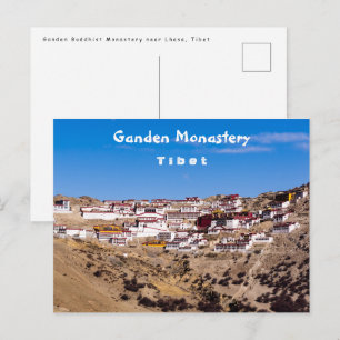 Carte Postale Tibet - Monastère bouddhiste de Ganden
