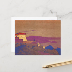 Carte Postale Tibet, monastère de Gelugpa par Nicholas Roerich