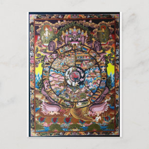 CARTE POSTALE TIBÉTAN THANGKA ART