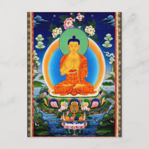 Carte Postale Tibetan Thangka Prabhutaratna Bouddha