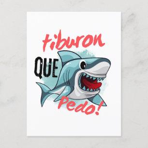 CARTE POSTALE TIBURON DIT QUE PEDO, SHARK, CE QUI SE PASSE