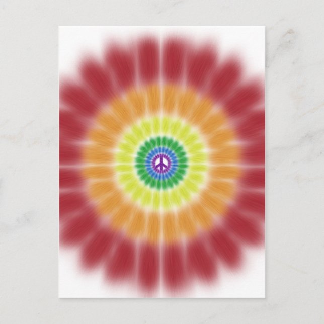 Carte postale, Tie Dye Arc-en-ciel - Explosion du  (Devant)