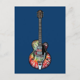 Carte Postale Tie Dye Guitare