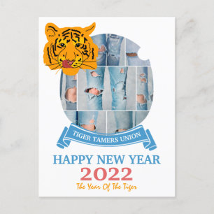 Carte Postale Tiger Tamers Union Bonne Année 2022