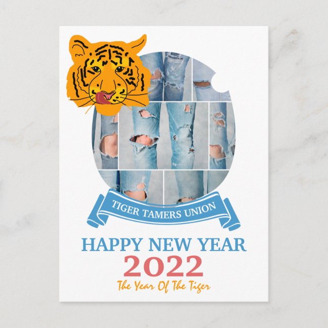 Carte Postale Tiger Tamers Union Bonne Année 2022 (Devant)