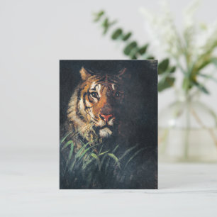 Carte Postale Tiger's Head, peinture d'art,
