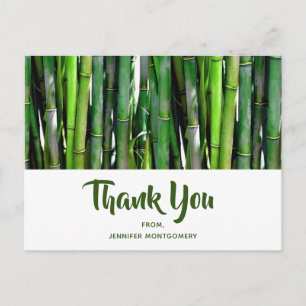 Carte Postale Tiges de bambou vert Photographie de la nature Mer