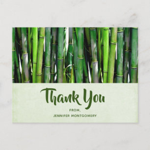 Carte Postale Tiges de bambou vert Photographie de la nature Mer