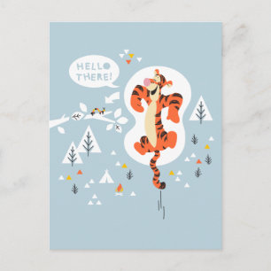 Carte Postale Tigger dans les Bois - Bonjour là