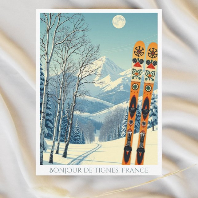 Carte Postale Tignes France Rétro vacances ski (Créateur téléchargé)