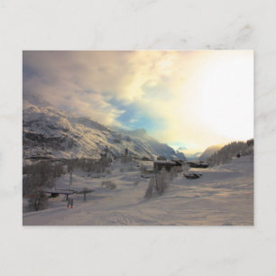 Carte Postale Tignes Les Bois Sunrise D'Hiver