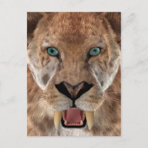 Carte Postale Tigre à dents de sabre ou Smilodon