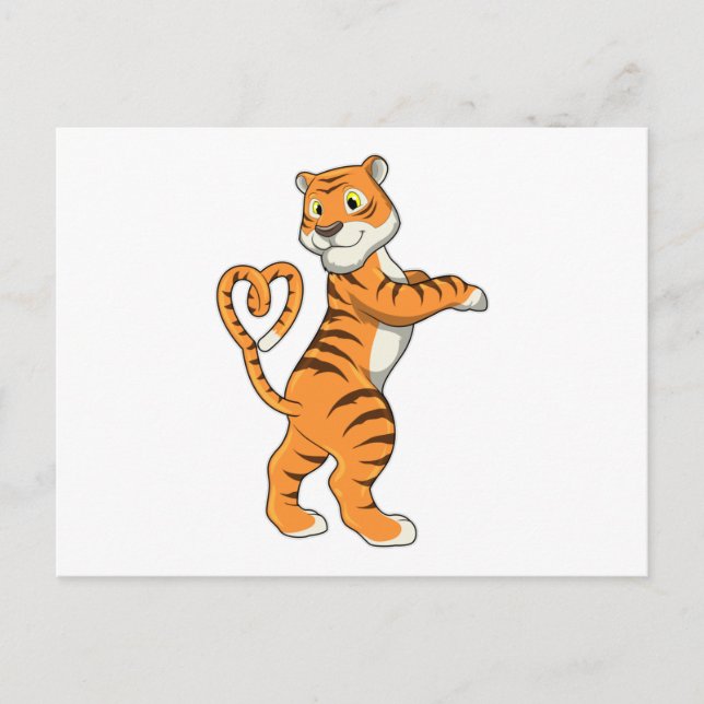 Carte Postale Tigre au cœur (Devant)