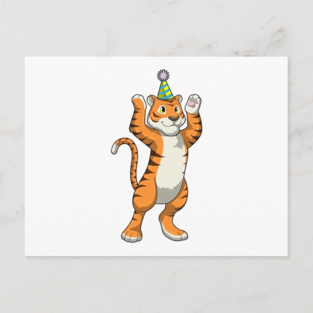 Carte Postale Tigre avec parti casquette (Devant)