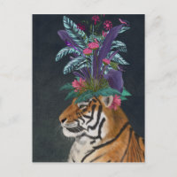 Tigre avec tête tropicale