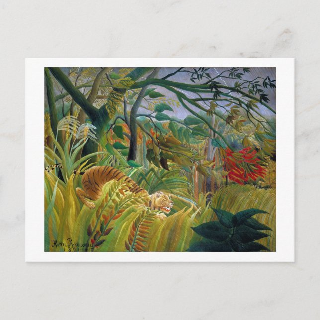 Carte Postale Tigre dans une tempête tropicale, Rousseau (Devant)