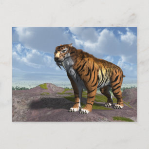 Carte Postale Tigre de dent Saber
