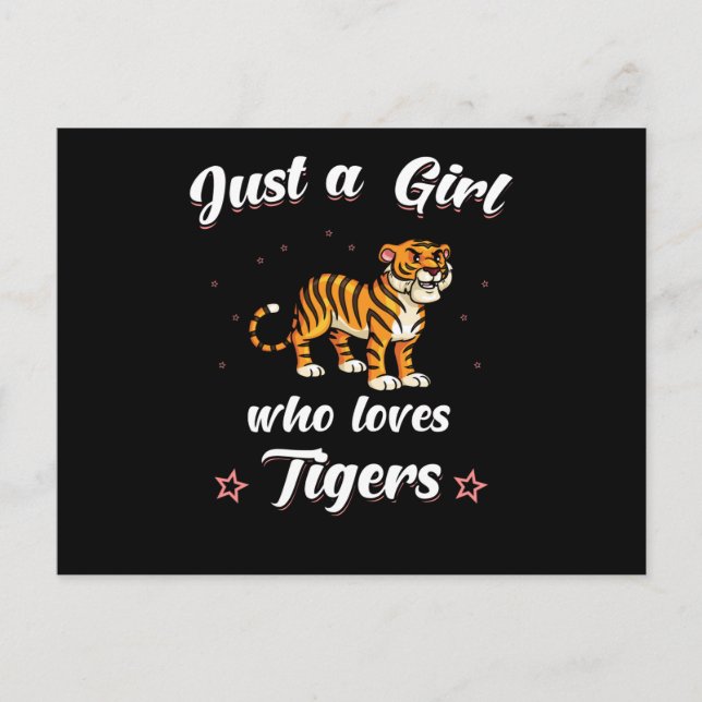 Carte Postale Tigre Juste Une Fille Qui Aime Les Tigres (Devant)