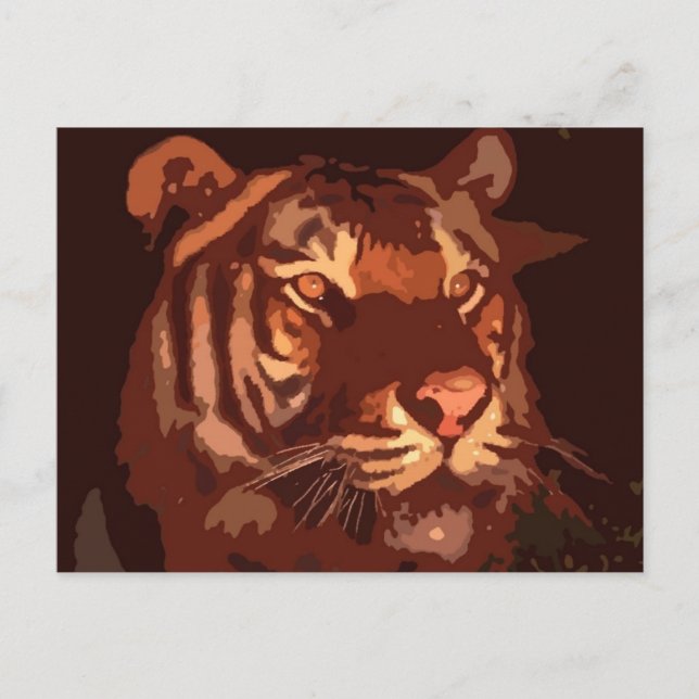 Carte Postale Tigre noir (Devant)