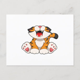 Carte Postale Tigre rougissant