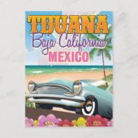 Tijuana Basse Californie Mexique affiche de voyage