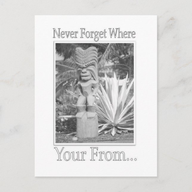 Carte Postale tiki (Devant)