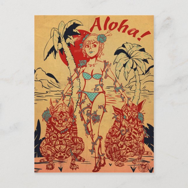 Carte postale Tiki Dogs (Devant)