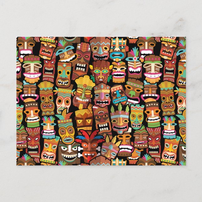 Carte Postale TIKI Pattern 4 (Devant)