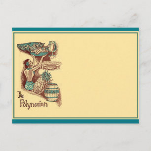 Carte Postale Tiki vintage du milieu du siècle