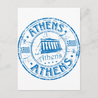 Carte Postale Timbre d'Athènes