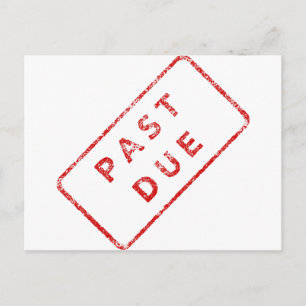 Carte Postale Timbre dû passé en rouge