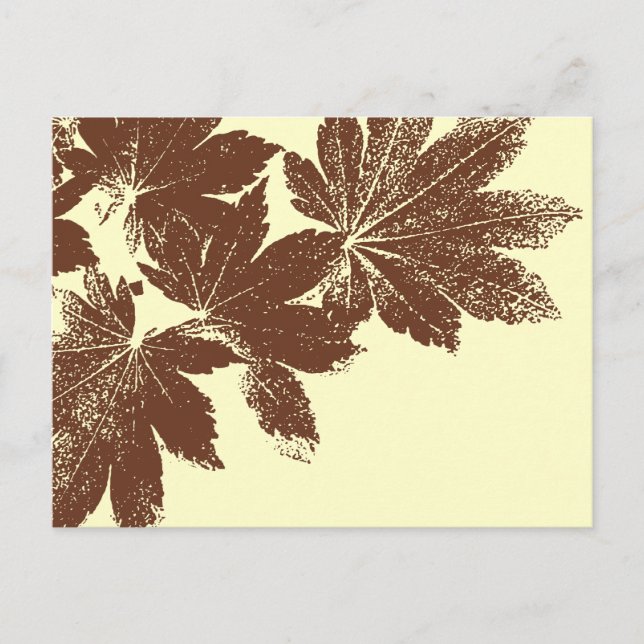 Carte Postale Timbre feuille Brown (Devant)