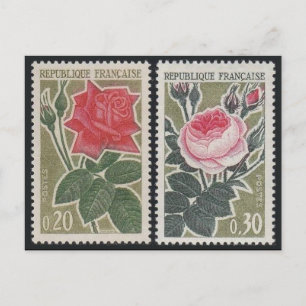 Carte postale Timbre gravé vintage