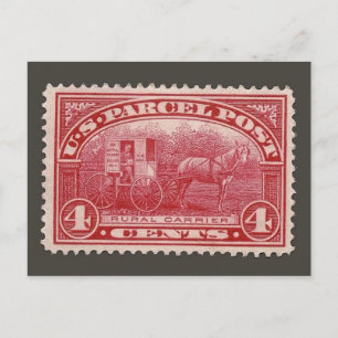Carte postale Timbre gravé vintage
