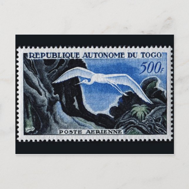 Carte postale Timbre gravé vintage (Devant)