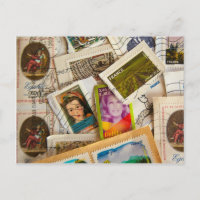 Carte postale Timbres