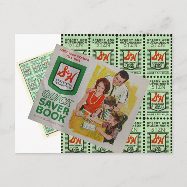Carte Postale Timbres verts (Devant)