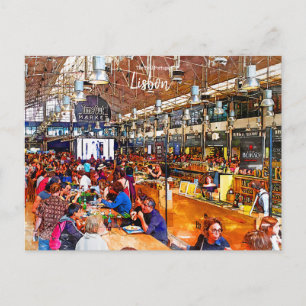 Carte Postale Time out Market Lisbonne Portugal