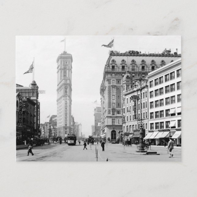 Carte Postale Times Square en 1908 (Devant)
